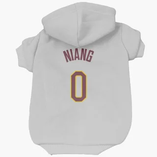 Cleveland Cavaliers Saliou Niang White  Dog & Cat Pet Hoodie