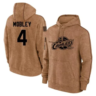 Men's Cleveland Cavaliers Evan Mobley Brown 2023 Salute to Service Club Pullover Hoodie