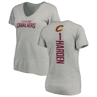 Women's Cleveland Cavaliers James Harden Ash Backer T-Shirt