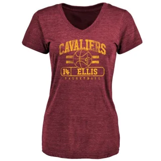 Women's Cleveland Cavaliers Keon Ellis Maroon Baseline T-Shirt