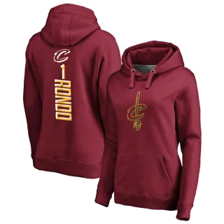 Women's Cleveland Cavaliers Rajon Rondo Branded Maroon Backer Pullover Hoodie