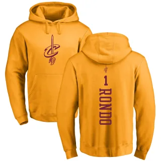 Youth Cleveland Cavaliers Rajon Rondo Gold Branded One Color Backer Pullover Hoodie